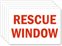 Rescue Window Laminated Label