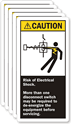 Caution Risk Electrical Shock Disconnect Label
