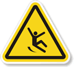 ISO W011   Slippery Surface Symbol Label