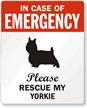 In Case Of Emergency, Please My Yorkie Label