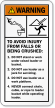 Avoid Injury From Falls Operating Loader Warning Label