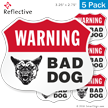 Bad Dog Warning Shield Label Set