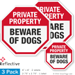 Beware Of Dogs Private Property Label Set