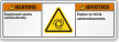 Bilingual Equipment Starts Automatically ANSI Warning Label