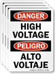High Voltage, Alto Voltaje OSHA Danger Label