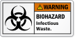 Biohazard Infectious Waste ANSI Warning Label