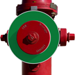 Blank Green Fire Hydrant Marker
