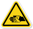 Chemical Burns Hazard Symbol, ISO Triangle Warning Sticker