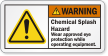 Chemical Splash Hazard Wear Eye Protection Warning Label