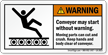 Conveyor May Start Without Warning Label