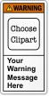 Custom Text ANSI Warning Label