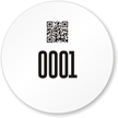 Custom Numbered QR Code Circular Label Template