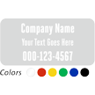 Customizable Company Name and Number, Single Sided Label