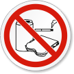 ISO Do Not Eat, Drink Or Smoke Label