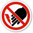 ISO Don't Touch Electric Hazard Prohibition Symbol Label