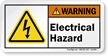 Electrical Hazard ANSI Warning Label With Electrocution Symbol
