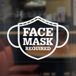 Face Mask Required Social Distancing Window Decal