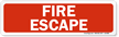 Fire Escape Label
