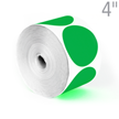 Green Color Coded 500 Labels/Roll, Circular Stickers