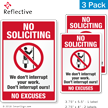 No Soliciting No Excuses Label Set