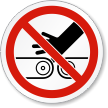 Pinch Point Hand Entanglement ISO Prohibition Symbol Label