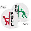 Pull Push With Graphic 2 Sided Label