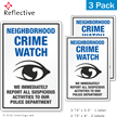 Report Suspicious Activities Crime Watch Label Set