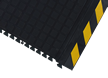 Linkable Side Tile Mat with Yellow Striped Border