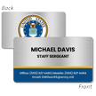 Custom Aluminum Metal Business Cards - Single or Double-Sided Command Stripe Design
