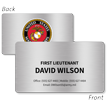 Custom Aluminum Metal Business Cards - Single or Double-Sided Executive Minimal Design