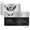 Custom Aluminum Metal Business Cards - Single or Double-Sided Prestige Luxe Design