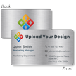 Custom Aluminum Metal Business Cards - Single or Double-Sided Executive Minimal Design