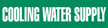 Cooling Water Supply (Green) Adhesive Pipe Marker