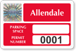 Create Parking Space, Permit Number Tamper Evident Hologram Decals