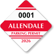 Diamond Windshield Parking Decals