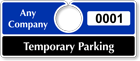 Plastic ToughTags™ Parking Permits, Horizontal