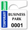 Plastic ToughTags™ Parking Permits, Mini