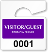 Plastic ToughTags™ Parking Permits, Mini