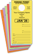 Monthly Color-Coded Parking Large Tags, Custom Imprint, Design #1