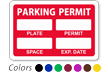 Parking Permit for Inside of Car Window, Colored