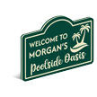 PermaCarve Welcome To Poolside Oasis Sign