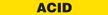 Acid (Yellow) Pipe Markers On a Roll