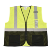 Type R, Class 2, Two Toned Black & Lime Mesh Vest with Reflective Tape