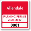 Square Windshield Parking Decals