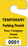 Plastic ToughTags™ for Temporary Parking Permits