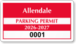 Rectangular Windshield Parking Decals