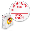 Calibration Void By, 3/4" Dia, 2 Mil Destructible White Vinyl
