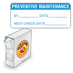 Preventive Maintenance, 5/8" x 1.5", 4 Mil White Flexible Vinyl