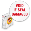 Void If Seal Damaged, 3/4" Dia, 2 Mil Destructible White Vinyl