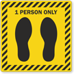 1 Person Only Social Distancing SlipSafe Floor Sign